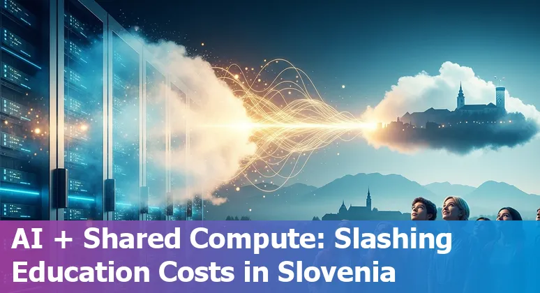 Illustration of AI-driven education tools reducing costs for education companies in Slovenia