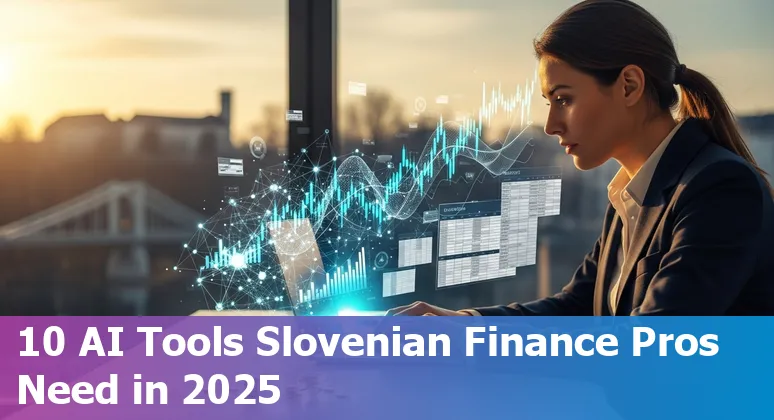Laptop with finance dashboards and logos of GPT Excel, Cube, DataRobot, Vic.ai and Darktrace for Slovenia finance professionals
