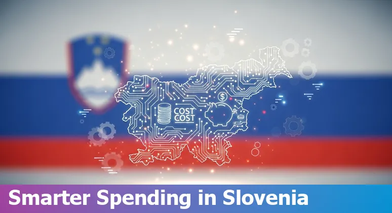 Illustration of AI improving government efficiency and smart-city infrastructure in Slovenia