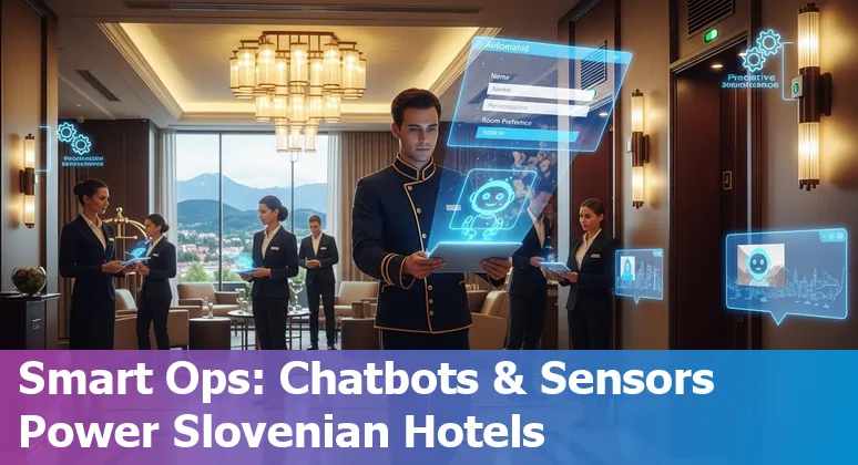 Hotel team using an AI operations dashboard to cut costs and boost efficiency in Slovenia