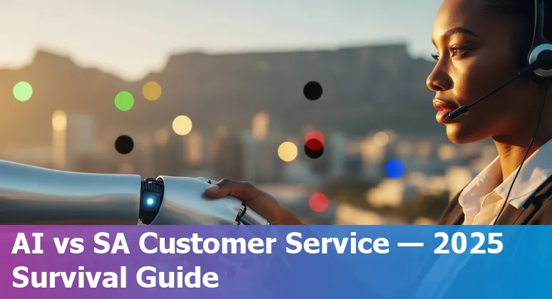 Customer service agents collaborating with AI chatbot in South Africa, 2025