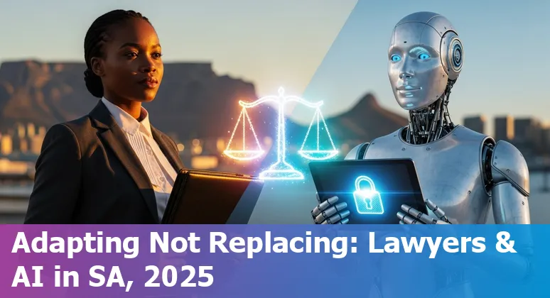 Lawyer using AI tools on laptop in Johannesburg, South Africa — adapting legal jobs in 2025