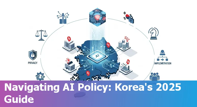 Illustration of AI policy, governance and public services in South Korea