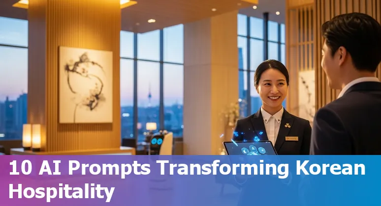 Hotel staff using AI tools for guest translation, bookings, and operations in Seoul