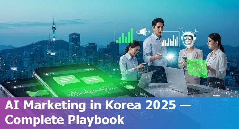 Marketing professional using AI tools with Naver and HyperCLOVA X interface in South Korea