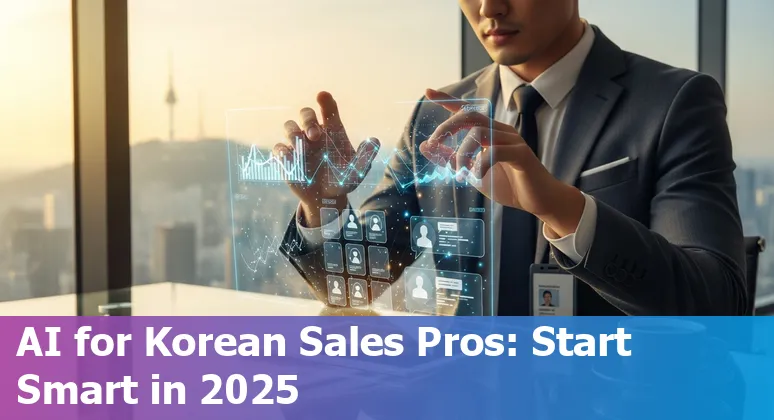 Sales professional using AI tools and compliance checklist in South Korea 2025
