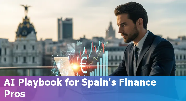 Finance professional using AI dashboard in Spain, 2025