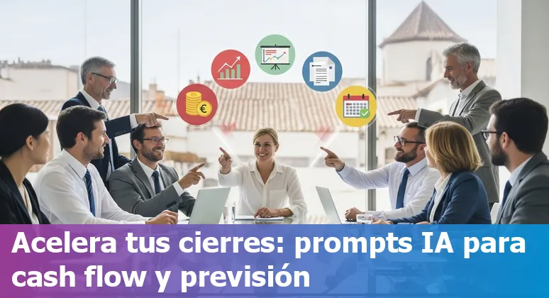 Profesional de finanzas en España usando IA para optimizar flujo de caja y previsiones en 2025