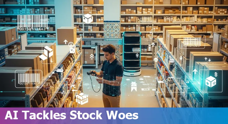 Retail team reviewing AI energy and inventory dashboards in a store in Spain
