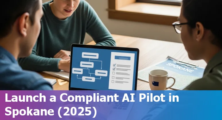 Finance professional using AI dashboard in Spokane, Washington office in 2025
