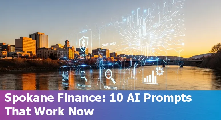 Financial advisor using AI dashboard showing Spokane local data and charts