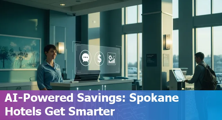 Hotel staff using AI tools to improve guest service and efficiency at a Spokane, Washington hotel