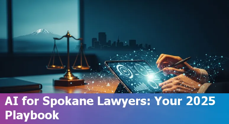 Legal professional using AI tools in Spokane, Washington law office, 2025