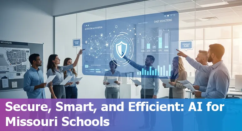 Educators using AI tools on laptops in Springfield, Missouri school setting