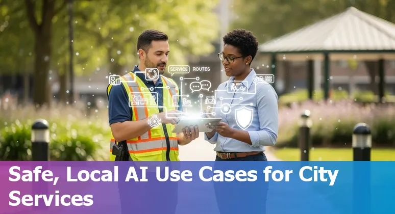 City staff using AI dashboards to manage Springfield municipal services and emergency response.