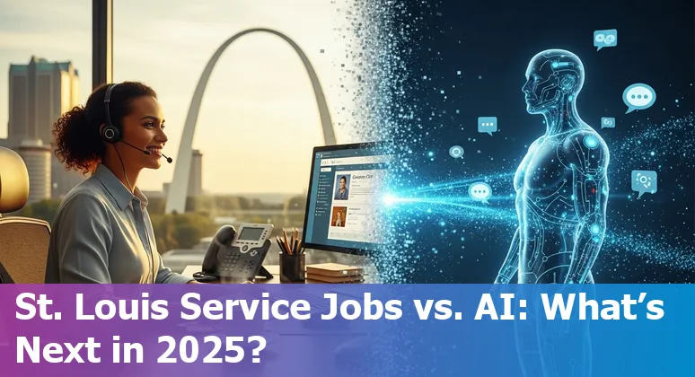 Customer service agent using AI tools in St. Louis, Missouri office, 2025