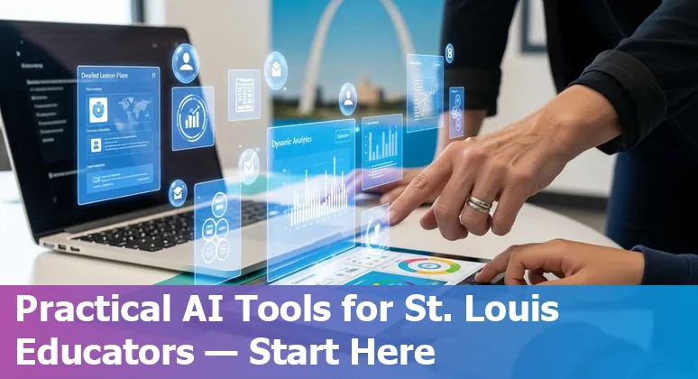 Educators at a St. Louis, Missouri AI in Education summit learning about AI tools and WashU guidance in 2025