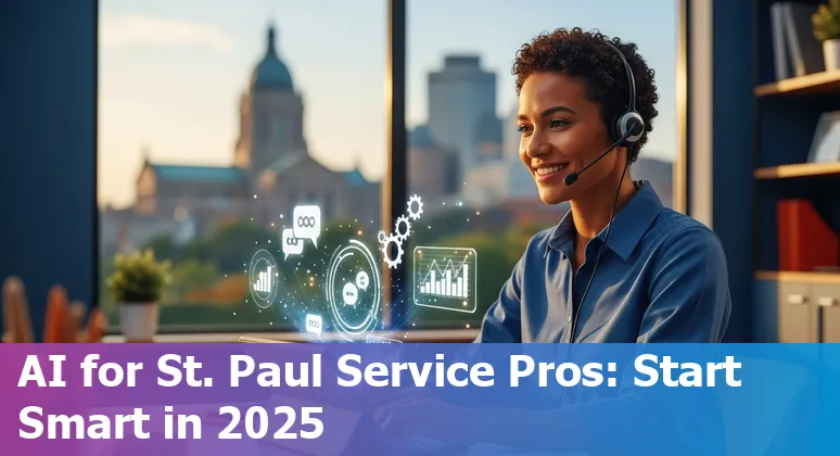 Customer service agent using AI tools in St Paul, Minnesota office in 2025