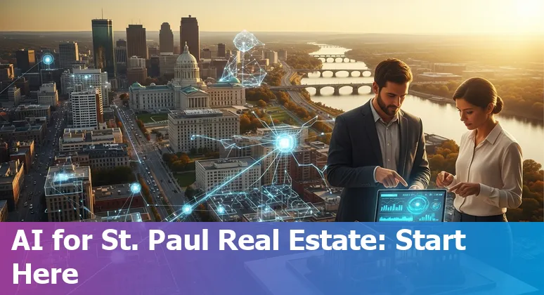 Real estate agent using AI tools to analyze St Paul, Minnesota property market in 2025