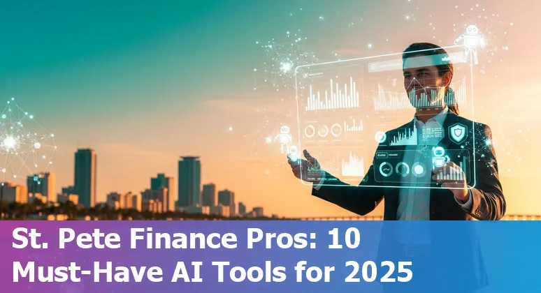 Finance team using AI dashboards and invoice automation tools in an office in St. Petersburg, Florida, 2025.