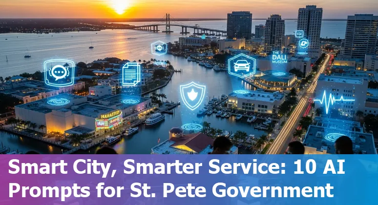 City of St. Petersburg municipal AI use cases: chatbots, document OCR, traffic signals, public health monitoring, and deepfake detection.