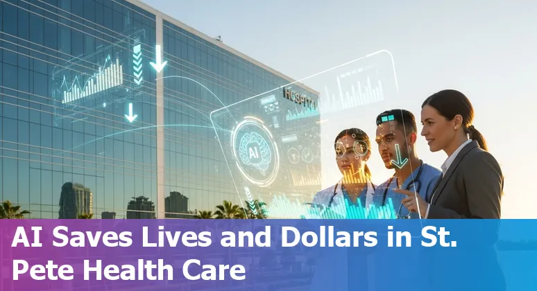 Healthcare staff using AI dashboards at a hospital in St. Petersburg, Florida, US