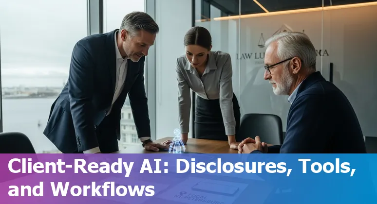 Legal professional using AI tools in a St Petersburg, Florida law office, 2025