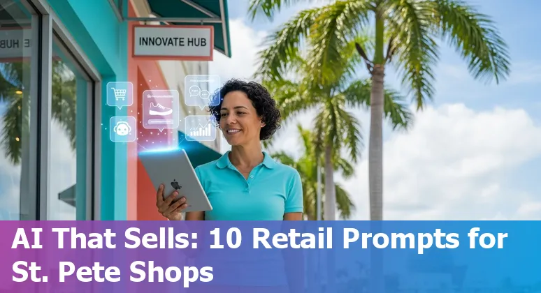 Storefronts in St. Petersburg with AI icons showing personalization, forecasting, and chatbots