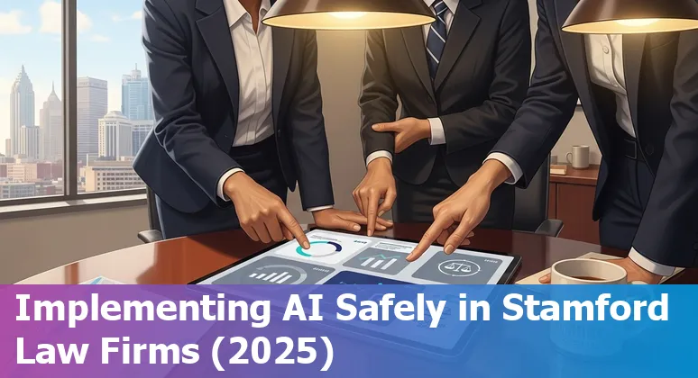 Stamford, Connecticut lawyer using AI tools on a laptop — legal AI guide for Stamford, CT in 2025