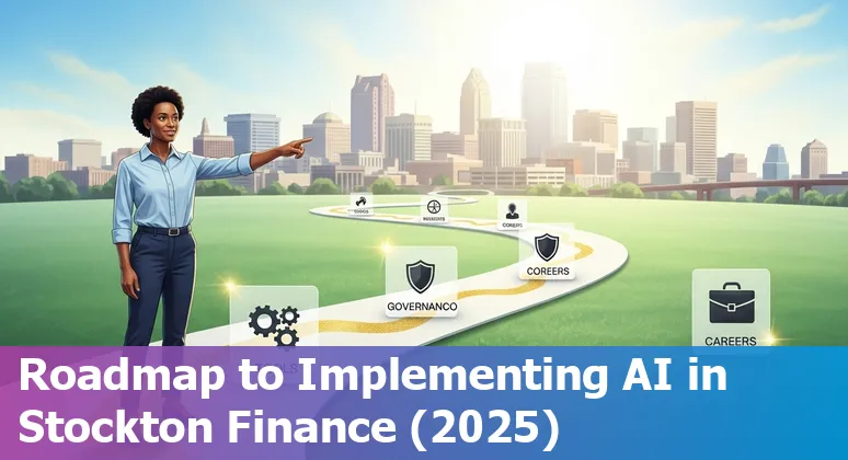 Finance professional using AI dashboard in Stockton, California in 2025