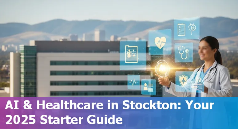 Healthcare AI tools and clinicians collaborating in Stockton, California hospital setting — 2025 guide image