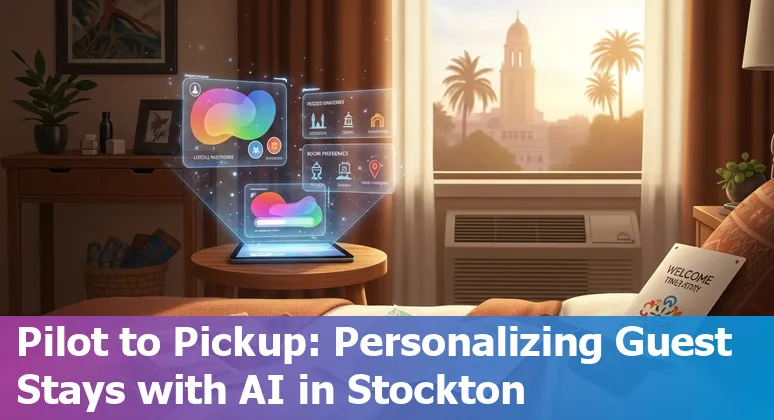 Stockton California hotel staff using AI tools for guest personalization, energy savings, and kitchen inventory in 2025