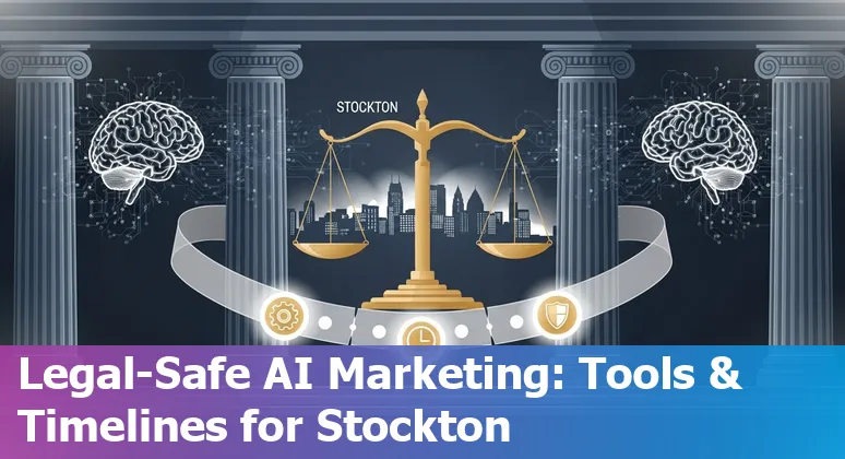 Stockton, California marketer using AI tools on a laptop in 2025