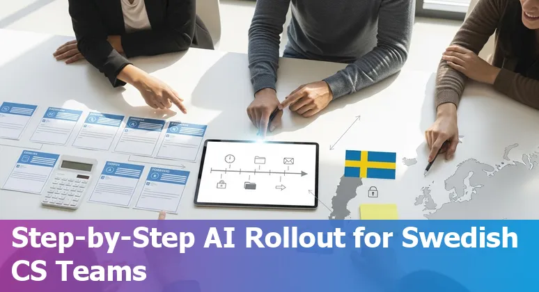 Customer service team using AI chat tools in Sweden in 2025