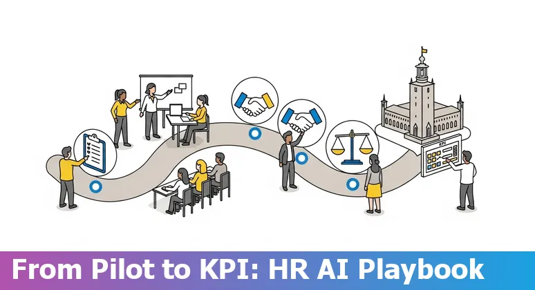 HR professional using an AI dashboard in Sweden, 2025