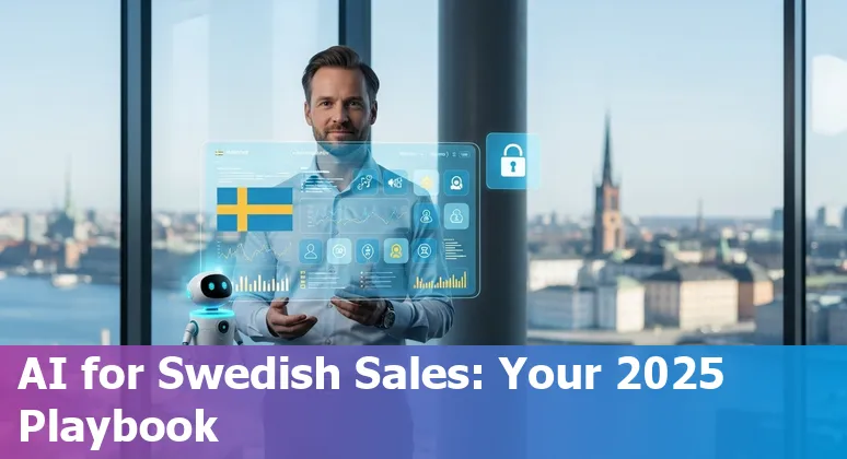 Sales professional using AI tools in an office in Sweden, 2025 — Sweden-specific guide image