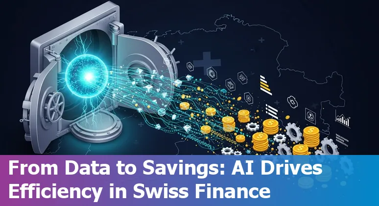 AI automation in a Swiss financial services office, Switzerland