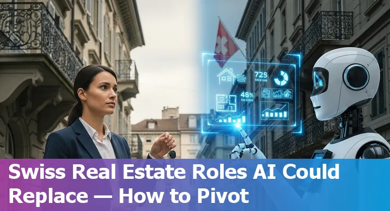 Swiss real estate agents using AI tools alongside human experts for property listings in Zurich.