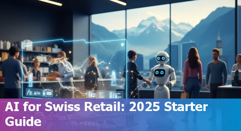 AI in retail 2025 Switzerland: store dashboard showing inventory predictions and compliance checklist
