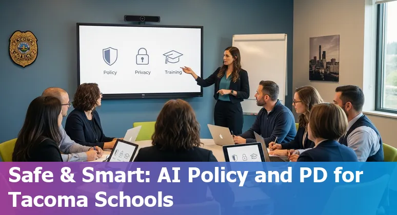 Teachers exploring AI tools with students in a Tacoma, Washington classroom in 2025