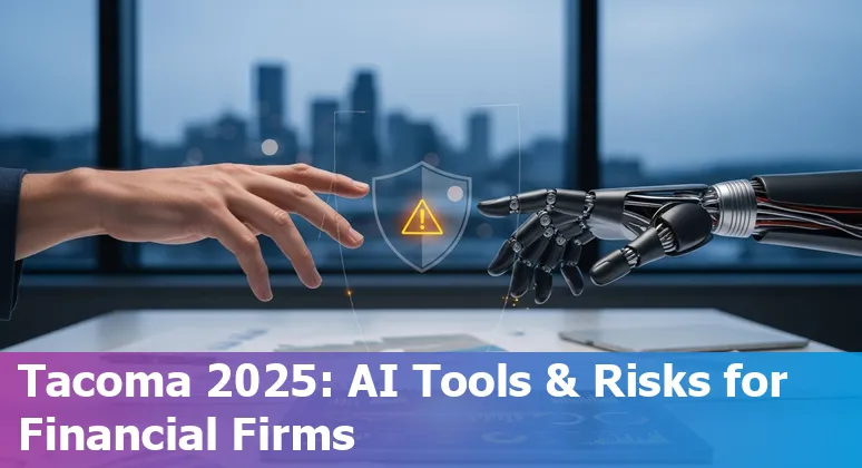Tacoma, Washington financial services team reviewing AI tools and roadmap in 2025