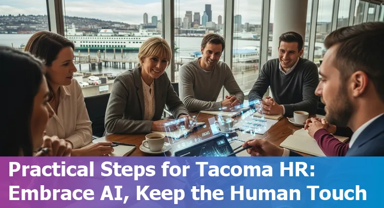 HR professional using AI tools in Tacoma, Washington office — local HR and AI work in Tacoma, WA