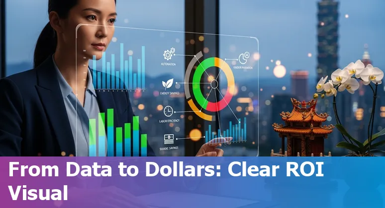 Hotel team using an AI dashboard to cut costs and improve efficiency in Taiwan