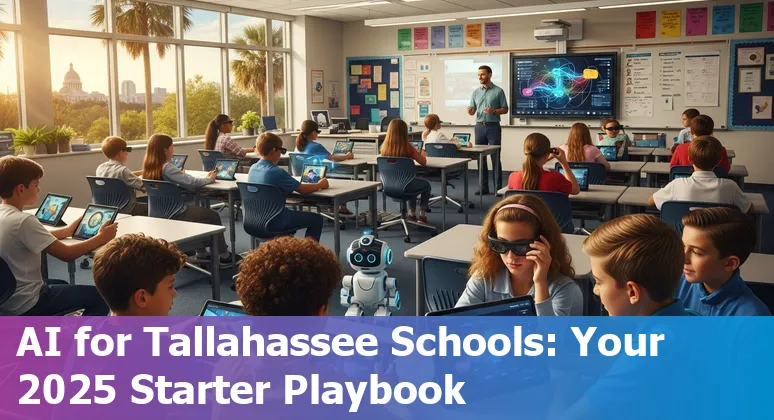 Educators discussing AI tools at a Tallahassee, Florida workshop in 2025