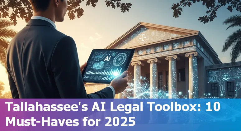 Tallahassee attorney using AI tools on a laptop with Florida Capitol in background