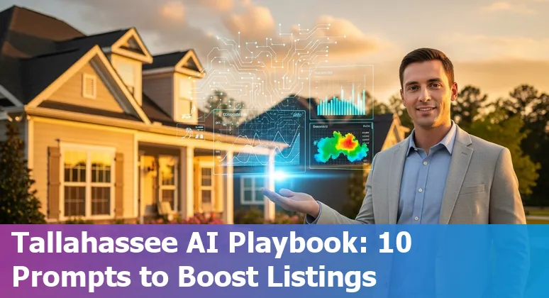 Tallahassee real estate agent using AI tools on a laptop with Florida State University in the background