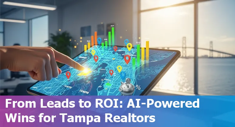 Tampa, Florida real estate agent using AI tools on a laptop to manage listings and leads in Tampa, Florida