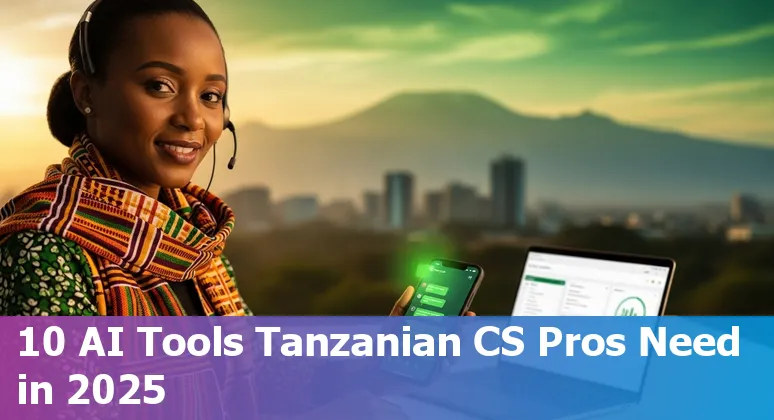 Tanzanian customer service team using AI tools and WhatsApp on mobile