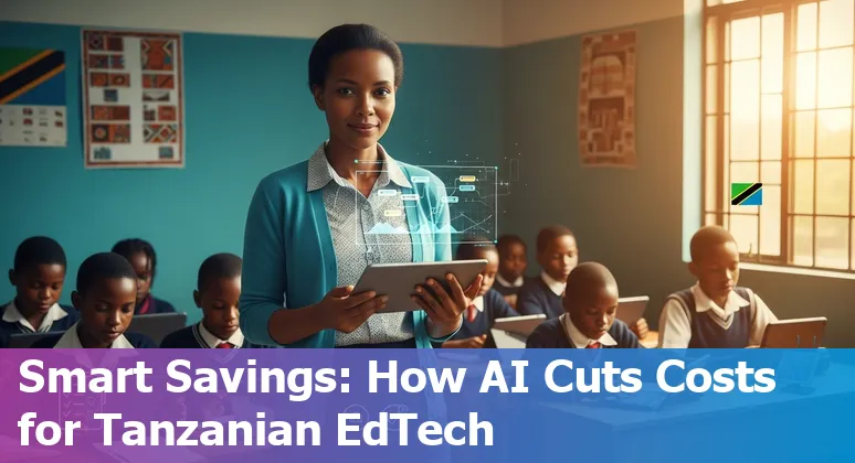 Education technology team in Tanzania reviewing AI tools to cut costs and improve efficiency in Tanzania