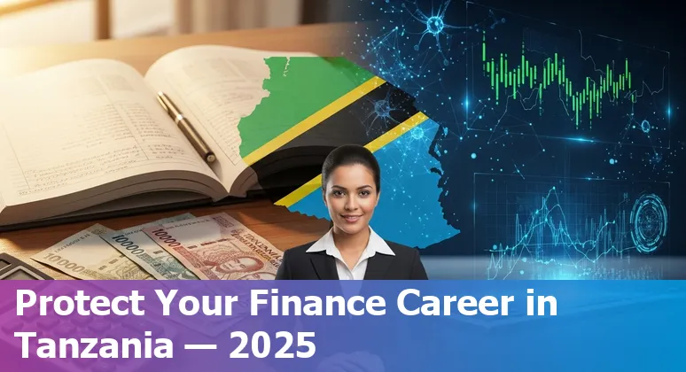 Tanzanian finance team using AI tools on laptops in an office in Tanzania